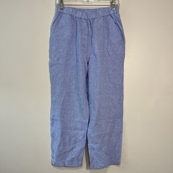 Quince NWT 100% European Linen Pants in French Blue Size Small - Picture 4 of 9